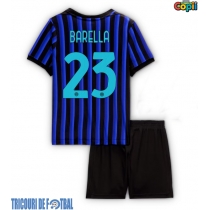 Echipament fotbal Inter Milan Nicolo Barella #23 Tricou Acasa 2025-26 pentru copii maneca scurta (+ Pantaloni scurti)