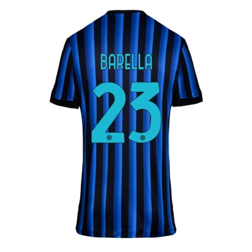 Echipament fotbal Inter Milan Nicolo Barella #23 Tricou Acasa 2025-26 pentru femei maneca scurta Echipament fotbal Inter Milan Nicolo Barella #23 Tricou Acasa 2025-26 pentru femei maneca scurta