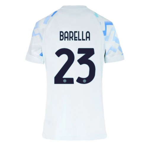 Echipament fotbal Inter Milan Nicolo Barella #23 Tricou Deplasare 2025-26 pentru femei maneca scurta Echipament fotbal Inter Milan Nicolo Barella #23 Tricou Deplasare 2025-26 pentru femei maneca scurta