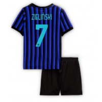 Echipament fotbal Inter Milan Piotr Zielinski #7 Tricou Acasa 2025-26 pentru copii maneca scurta (+ Pantaloni scurti)