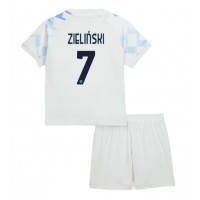 Echipament fotbal Inter Milan Piotr Zielinski #7 Tricou Deplasare 2025-26 pentru copii maneca scurta (+ Pantaloni scurti)