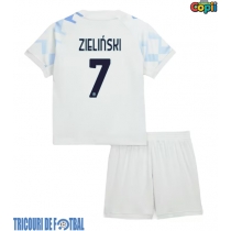 Echipament fotbal Inter Milan Piotr Zielinski #7 Tricou Deplasare 2025-26 pentru copii maneca scurta (+ Pantaloni scurti)
