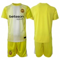 Echipament fotbal Inter Milan Portar Tricou Deplasare 2025-26 pentru copii maneca scurta (+ Pantaloni scurti)