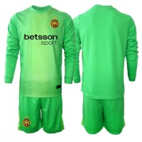 Echipament fotbal Inter Milan Portar Tricou Treilea 2025-26 pentru copii maneca lunga (+ Pantaloni scurti)