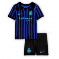 Echipament fotbal Inter Milan Tricou Acasa 2025-26 pentru copii maneca scurta (+ Pantaloni scurti)