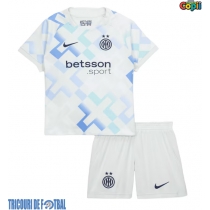 Echipament fotbal Inter Milan Tricou Deplasare 2025-26 pentru copii maneca scurta (+ Pantaloni scurti)