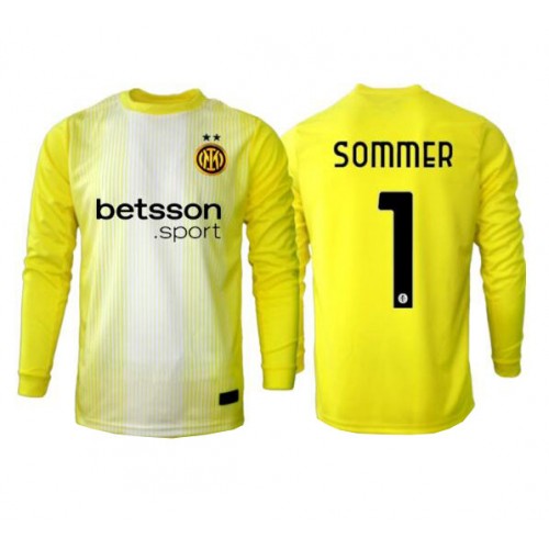 Echipament fotbal Inter Milan Yann Sommer #1 Portar Tricou Deplasare 2025-26 maneca lunga Echipament fotbal Inter Milan Yann Sommer #1 Portar Tricou Deplasare 2025-26 maneca lunga