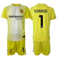 Echipament fotbal Inter Milan Yann Sommer #1 Portar Tricou Deplasare 2025-26 pentru copii maneca scurta (+ Pantaloni scurti)
