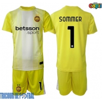 Echipament fotbal Inter Milan Yann Sommer #1 Portar Tricou Deplasare 2025-26 pentru copii maneca scurta (+ Pantaloni scurti)