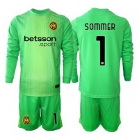 Echipament fotbal Inter Milan Yann Sommer #1 Portar Tricou Treilea 2025-26 pentru copii maneca lunga (+ Pantaloni scurti)