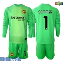 Echipament fotbal Inter Milan Yann Sommer #1 Portar Tricou Treilea 2025-26 pentru copii maneca lunga (+ Pantaloni scurti)