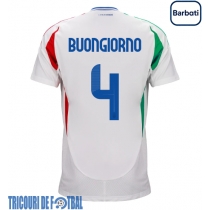 Echipament fotbal Italia Alessandro Buongiorno #4 Tricou Deplasare European 2024 maneca scurta