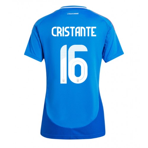 Echipament fotbal Italia Bryan Cristante #16 Tricou Acasa European 2024 pentru femei maneca scurta Echipament fotbal Italia Bryan Cristante #16 Tricou Acasa European 2024 pentru femei maneca scurta