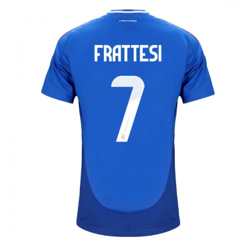 Echipament fotbal Italia Davide Frattesi #7 Tricou Acasa European 2024 maneca scurta Echipament fotbal Italia Davide Frattesi #7 Tricou Acasa European 2024 maneca scurta
