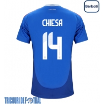 Echipament fotbal Italia Federico Chiesa #14 Tricou Acasa European 2024 maneca scurta