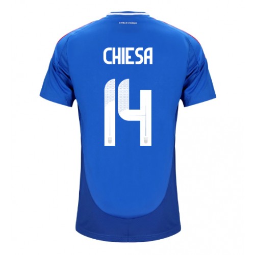 Echipament fotbal Italia Federico Chiesa #14 Tricou Acasa European 2024 maneca scurta Echipament fotbal Italia Federico Chiesa #14 Tricou Acasa European 2024 maneca scurta