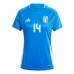 Echipament fotbal Italia Federico Chiesa #14 Tricou Acasa European 2024 pentru femei maneca scurta Echipament fotbal Italia Federico Chiesa #14 Tricou Acasa European 2024 pentru femei maneca scurta