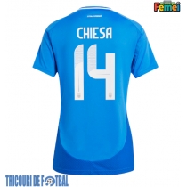 Echipament fotbal Italia Federico Chiesa #14 Tricou Acasa European 2024 pentru femei maneca scurta