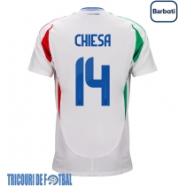 Echipament fotbal Italia Federico Chiesa #14 Tricou Deplasare European 2024 maneca scurta