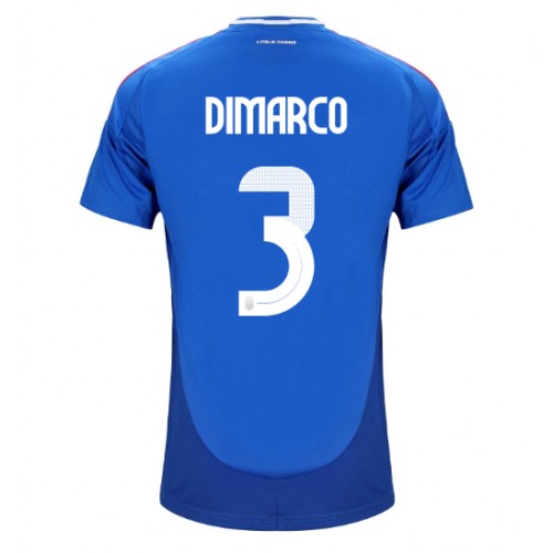 Echipament fotbal Italia Federico Dimarco #3 Tricou Acasa European 2024 maneca scurta Echipament fotbal Italia Federico Dimarco #3 Tricou Acasa European 2024 maneca scurta