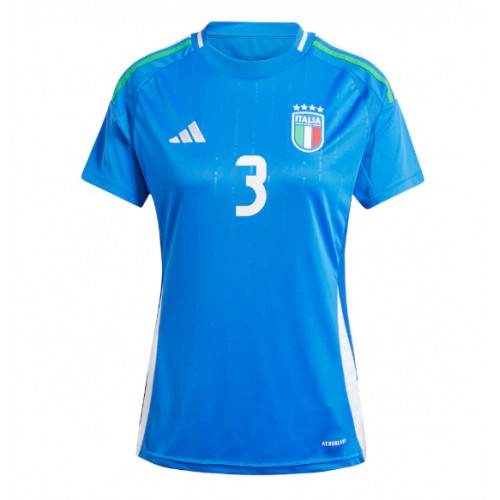 Echipament fotbal Italia Federico Dimarco #3 Tricou Acasa European 2024 pentru femei maneca scurta Echipament fotbal Italia Federico Dimarco #3 Tricou Acasa European 2024 pentru femei maneca scurta