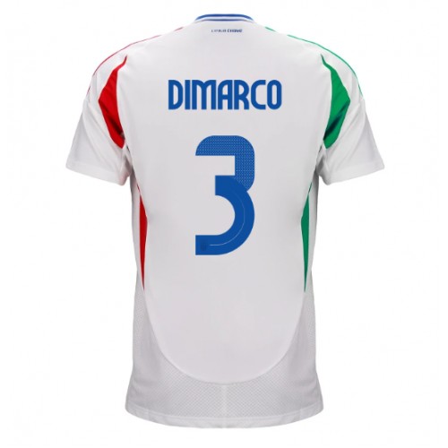 Echipament fotbal Italia Federico Dimarco #3 Tricou Deplasare European 2024 maneca scurta Echipament fotbal Italia Federico Dimarco #3 Tricou Deplasare European 2024 maneca scurta