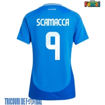 Echipament fotbal Italia Gianluca Scamacca #9 Tricou Acasa European 2024 pentru femei maneca scurta