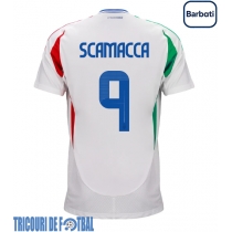 Echipament fotbal Italia Gianluca Scamacca #9 Tricou Deplasare European 2024 maneca scurta