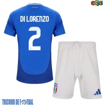 Echipament fotbal Italia Giovanni Di Lorenzo #2 Tricou Acasa European 2024 pentru copii maneca scurta (+ Pantaloni scurti)