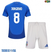 Echipament fotbal Italia Jorginho Frello #8 Tricou Acasa European 2024 pentru copii maneca scurta (+ Pantaloni scurti)
