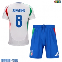 Echipament fotbal Italia Jorginho Frello #8 Tricou Deplasare European 2024 pentru copii maneca scurta (+ Pantaloni scurti)