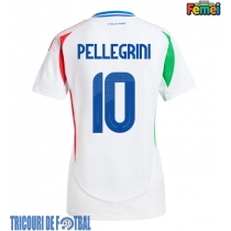 Echipament fotbal Italia Lorenzo Pellegrini #10 Tricou Deplasare European 2024 pentru femei maneca scurta