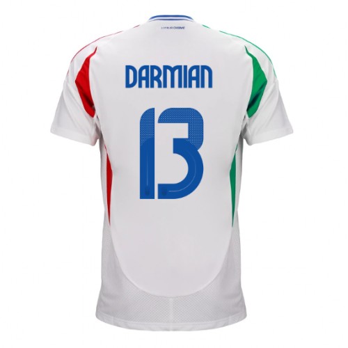 Echipament fotbal Italia Matteo Darmian #13 Tricou Deplasare European 2024 maneca scurta Echipament fotbal Italia Matteo Darmian #13 Tricou Deplasare European 2024 maneca scurta