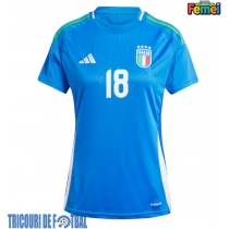 Echipament fotbal Italia Nicolo Barella #18 Tricou Acasa European 2024 pentru femei maneca scurta