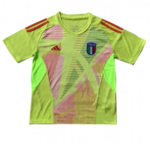 Echipament fotbal Italia Portar Tricou Acasa European 2024 maneca scurta Echipament fotbal Italia Portar Tricou Acasa European 2024 maneca scurta