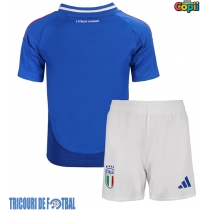 Echipament fotbal Italia Tricou Acasa European 2024 pentru copii maneca scurta (+ Pantaloni scurti)