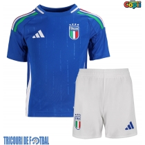 Echipament fotbal Italia Tricou Acasa European 2024 pentru copii maneca scurta (+ Pantaloni scurti)