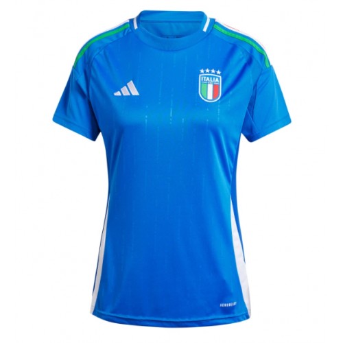 Echipament fotbal Italia Tricou Acasa European 2024 pentru femei maneca scurta Echipament fotbal Italia Tricou Acasa European 2024 pentru femei maneca scurta