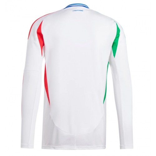 Echipament fotbal Italia Tricou Deplasare European 2024 maneca lunga Echipament fotbal Italia Tricou Deplasare European 2024 maneca lunga