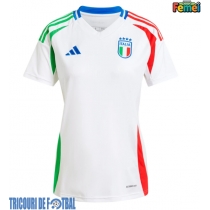 Echipament fotbal Italia Tricou Deplasare European 2024 pentru femei maneca scurta