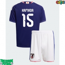 Echipament fotbal Japonia Daichi Kamada #15 Tricou Acasa Mondial 2026 pentru copii maneca scurta (+ Pantaloni scurti)