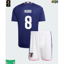 Echipament fotbal Japonia Takefusa Kubo #8 Tricou Acasa Mondial 2026 pentru copii maneca scurta (+ Pantaloni scurti)