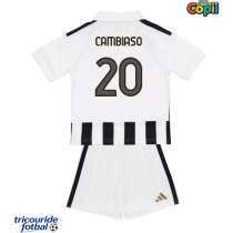 Echipament fotbal Juventus Andrea Cambiaso #20 Tricou Acasa 2026-27 pentru copii maneca scurta (+ Pantaloni scurti)