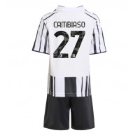 Echipament fotbal Juventus Andrea Cambiaso #27 Tricou Acasa 2025-26 pentru copii maneca scurta (+ Pantaloni scurti)