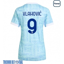 Echipament fotbal Juventus Dusan Vlahovic #9 Tricou Deplasare 2025-26 pentru femei maneca scurta