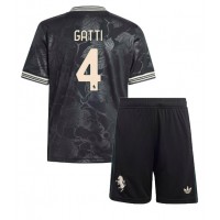 Echipament fotbal Juventus Federico Gatti #4 Tricou Treilea 2025-26 pentru copii maneca scurta (+ Pantaloni scurti)