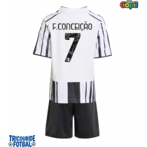 Echipament fotbal Juventus Francisco Conceicao #7 Tricou Acasa 2025-26 pentru copii maneca scurta (+ Pantaloni scurti)