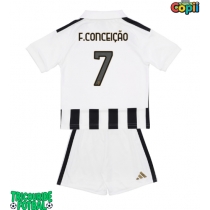 Echipament fotbal Juventus Francisco Conceicao #7 Tricou Acasa 2026-27 pentru copii maneca scurta (+ Pantaloni scurti)