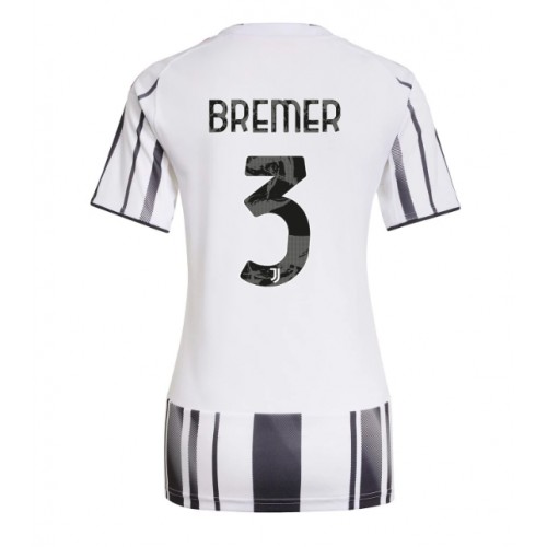 Echipament fotbal Juventus Gleison Bremer #3 Tricou Acasa 2025-26 pentru femei maneca scurta Echipament fotbal Juventus Gleison Bremer #3 Tricou Acasa 2025-26 pentru femei maneca scurta