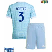 Echipament fotbal Juventus Gleison Bremer #3 Tricou Deplasare 2025-26 pentru copii maneca scurta (+ Pantaloni scurti)